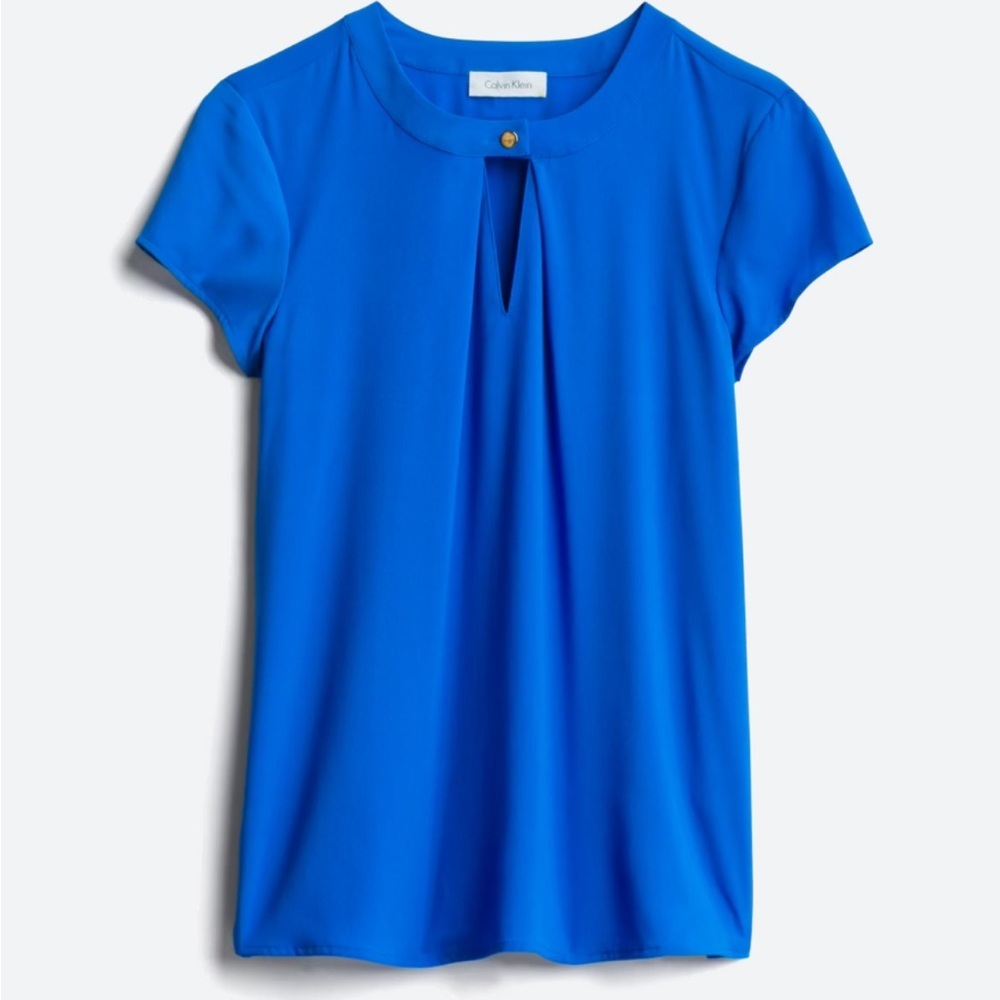 Calvin Klein Dacian Keyhole Detail Blouse Size Medium